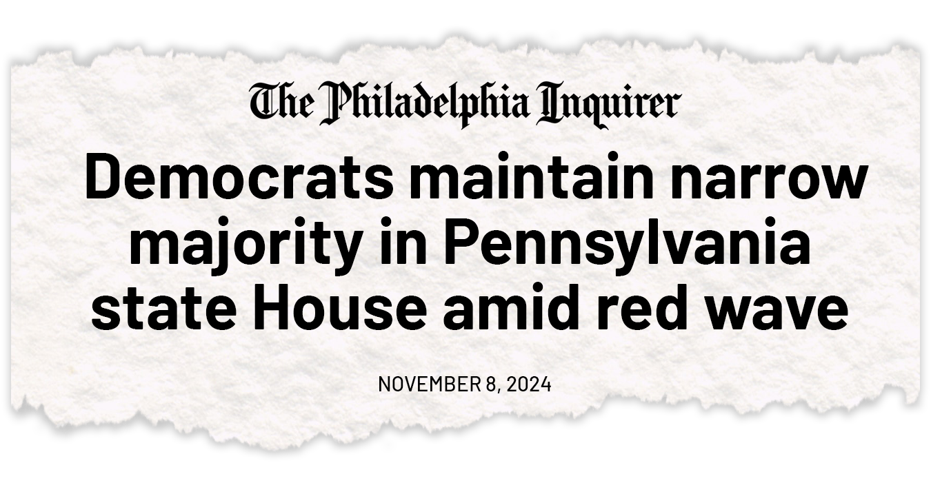 The Philadelphia Inquirer: Democrats hold the Pennsylvania House